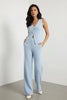 Beach Bohemian Wide-Leg Pants Set | Sleeveless Two-Piece by FitiqueFit