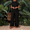 Asymmetrical Sleeveless Top & Pants Set – Women’s Two-Piece by FitiqueFit