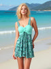 Women's Printed Dress-Style Swimsuit – Sleeveless One-Piece by FitiqueFit