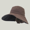 Women's Wide-Brim Striped Sun Hat | Lightweight Outdoor UV Protection by FitiqueFit