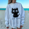 Women's Cute Kitten Graphic Sweatshirt by FitiqueFit