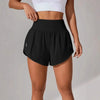 Loose-fitting High-waisted Ruffled Yoga Shorts by My Store