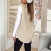 Wool-Like Sleeveless Vest with Lapel by FitiqueFit
