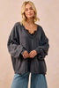 BiBi Mineral Washed French Terry Oversized Sweatshirt by FitiqueFit