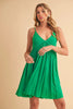 Ruched Plunge Mini Cami Dress, Sexy Plunge Neckline, Sculpted Fit, Trendy & Flattering Dress for Night Outs & Special Occasions For Women by Stevvex