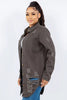American Bazi Distressed Button Up Long Sleeve Jacket Trendy Buttoned Jacket with Distressed Finish for Women by Stevvex