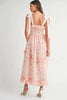 Floral Printed Shoulder Strap Midi Dress For Women – Floral Midi Dress, Shoulder Strap Dress, Ruffled Midi Dress, Feminine Floral Dress, Elegant Occasion Dress by Stevvex