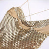 Sexy Sequined Swing Collar Sling Dress Women's Summer