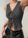 Tied Front V-Neck Tank