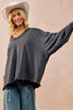 BiBi Mineral Washed French Terry Oversized Sweatshirt by FitiqueFit