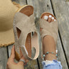 Women's Platform Roman Sandals | Open Toe Velcro Beach Sandals by FitiqueFit