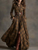 Women's Plus Size Plaid Print Long Sleeve Shirt Dress with Pockets by FitiqueFit