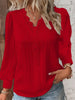 Women’s Lace-Trim V-Neck Blouse by FitiqueFit
