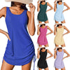 Women's Sleeveless Drawstring Hollow-Out Mini Dress by FitiqueFit
