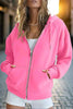 Women’s Zip Up Crop Sweatshirt – Fleece Lined Casual Hoodie by FitiqueFit