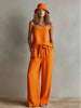Women's Spaghetti Strap Cami Top & Wide-Leg Pants Two-Piece Set by FitiqueFit