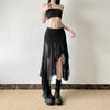 Women's Solid Color Slim-fit Street Fashion High Waist Irregular Skirt