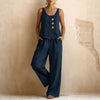 Women's Sleeveless Tank Top & Pants Two-Piece Set by FitiqueFit