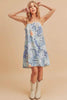 New Summer Printed Ruffled Hem Square Neck Mini Cami Dress For Women – Stylish and Chic Square Neck Mini Dress with Feminine Ruffled Hem by Stevvex