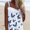 Women's Butterfly Print Overalls – Sleeveless Loose Fit Suspender Pants by FitiqueFit