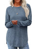 Ribbed Knit Long Sleeve T-Shirt by Simply Love