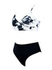 Coastal Flair V-Neck Bikini Set – Eye-Catching Random Print Two-Piece Chic Swimsuit with Spaghetti Straps High Cut Shorts and Ultra-Stretch Comfort – Women’s Summer Swimwear for Beach Days & Casual Poolside Vibes by Stevvex
