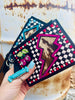 Pink Electric Rodeo Checkers Mini Wallet by Neon Spur