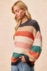 BiBi Stripes Color Block Chunky Sweater by FitiqueFit