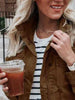Retro Pocketed Long Sleeve Zip-Up Jacket Lightweight & Stylish Outerwear for Everyday Wear by Stevvex