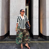 Women's Wide-Leg Cargo-Style Pants with Zipper & Button Detail by FitiqueFit