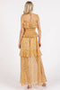 Ruffled Smocked Floral Halter Neck Maxi Dress – Elegant and Feminine Floral Maxi Dress with Smocked Waist and Ruffled Detailing by Stevvex
