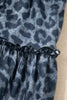 Gray Wild Leopard Print Frilled Detail Drawstring Wide Leg Pants by Wild and Free Boutique