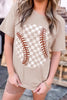 Jet Stream Checkered Baseball Graphic Tee by Wild and Free Boutique
