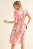 Full Size Smocked Waist Printed Midi Dress For Women – Elegant Smocked Midi Dress, Flattering Printed Midi Dress, Comfortable Fluttering Smocked Waist Dress, Vibrant Print Midi Dress, Chic Floral Midi Dress, Versatile Midi Dress by Stevvex