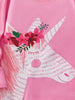 Children's Cute Unicorn Graphic Long Sleeve T-Shirt by Simply Love