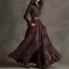 Women's Printed Lapel Slim-Fit Dress – Elegant Commuter Style by FitiqueFit