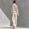Women's Long-Sleeve Turtleneck Top & Pants Set – Elegant 2-Piece by FitiqueFit