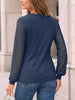 Lace Sleeve Crew Neck T-Shirt by Simply Love