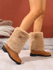 Women’s Chunky Heel Snow Boots – Warm Winter Anti-Slip Ankle Boots by FitiqueFit