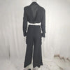 Women's Plus Size Wide Leg Elegant Pant Set by FitiqueFit