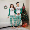 Parent-Child Christmas Suit Blue And White Striped Letters by My Store