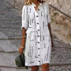 Printed Fashion Casual Cardigan Dress