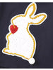 Children's Cute Rabbit Applique Ruffle Hem T-Shirt by Simply Love
