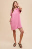 Simple Classic Pink Short Sleeve Dress Comfortable Women Dress Minimalist Casual Design by Stevvex