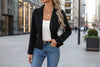 Women's Slim Fit Solid Color Blazer – French Style Long Sleeve Jacket by FitiqueFit