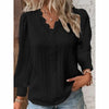 Women’s Lace-Trim V-Neck Blouse by FitiqueFit