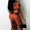 Ladies' Fashion Scale Printed Autumn Winter Pants Set by FitiqueFit