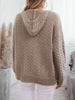 Cable Knit Open Front Hooded Cardigan by Wild and Free Boutique
