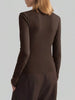 Elegant Drape Front Long Sleeve T-Shirt by Simply Love