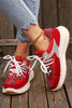 White Rhinestone PU Leather Platform Casual Sneakers by Wild and Free Boutique